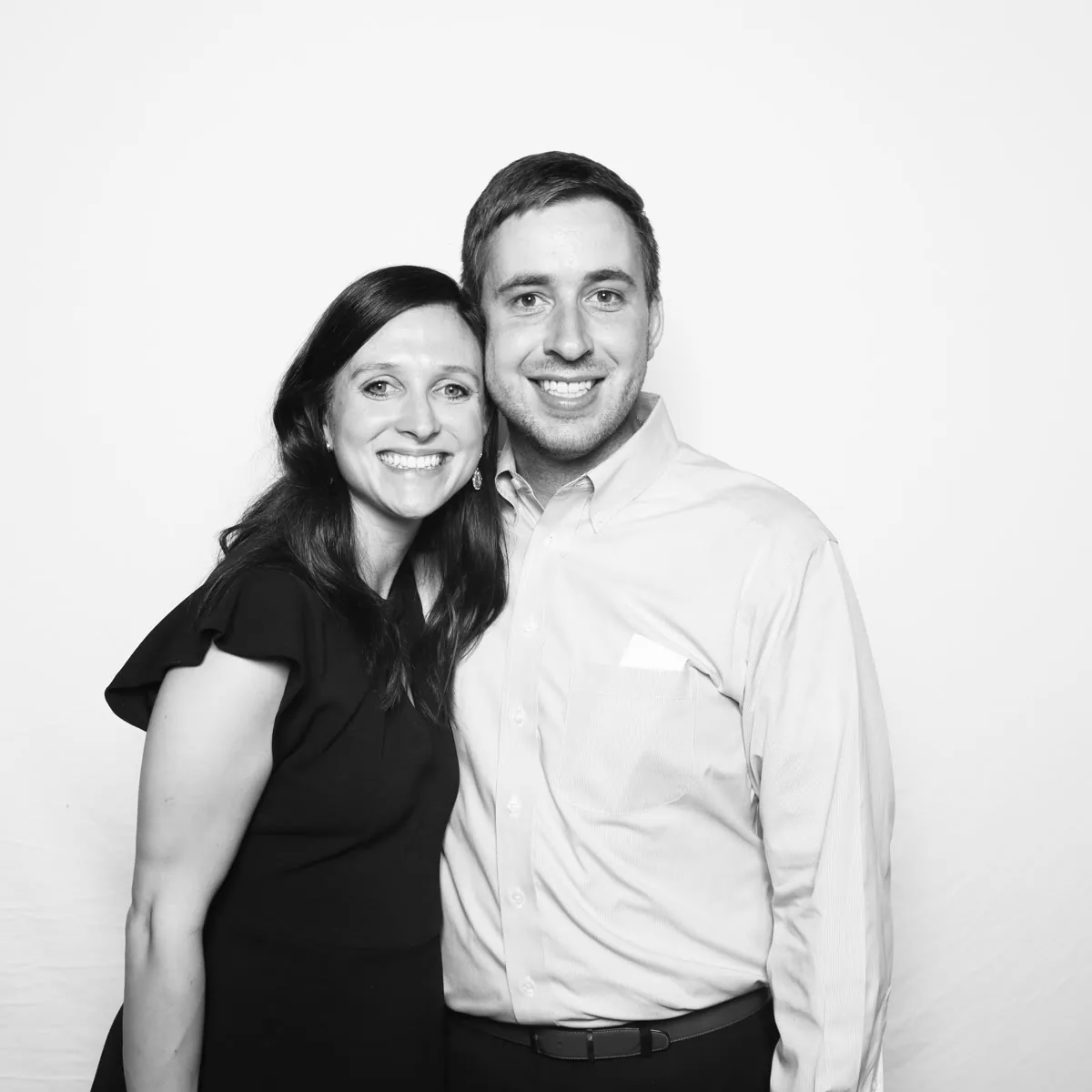 Clutch City glam booth instant photo prints at Houston wedding